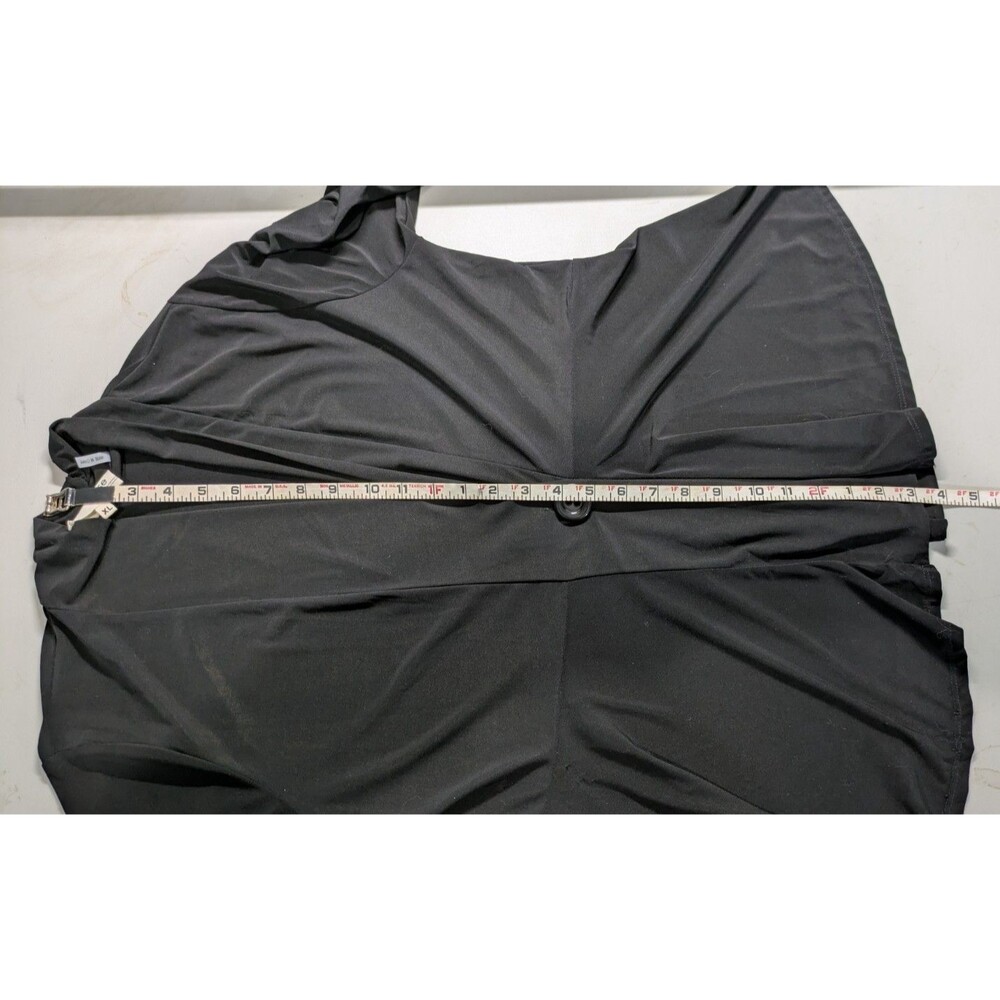 Pretty Carol Rose XL black one button front 3/4 sleeve shirt jacket - Picture 4 of 5